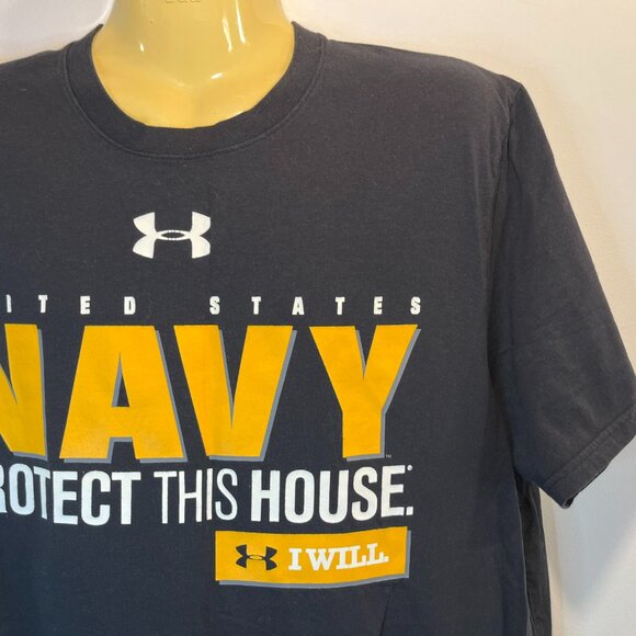 Under Armour U.S. Navy "Protect This House" T-Shirt – Size Large (Loose) - Picture 3 of 6